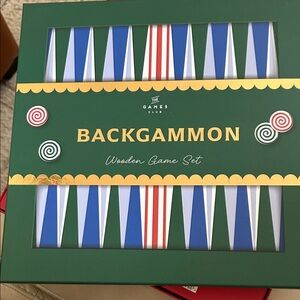Green Backgammon Wooden Game Set